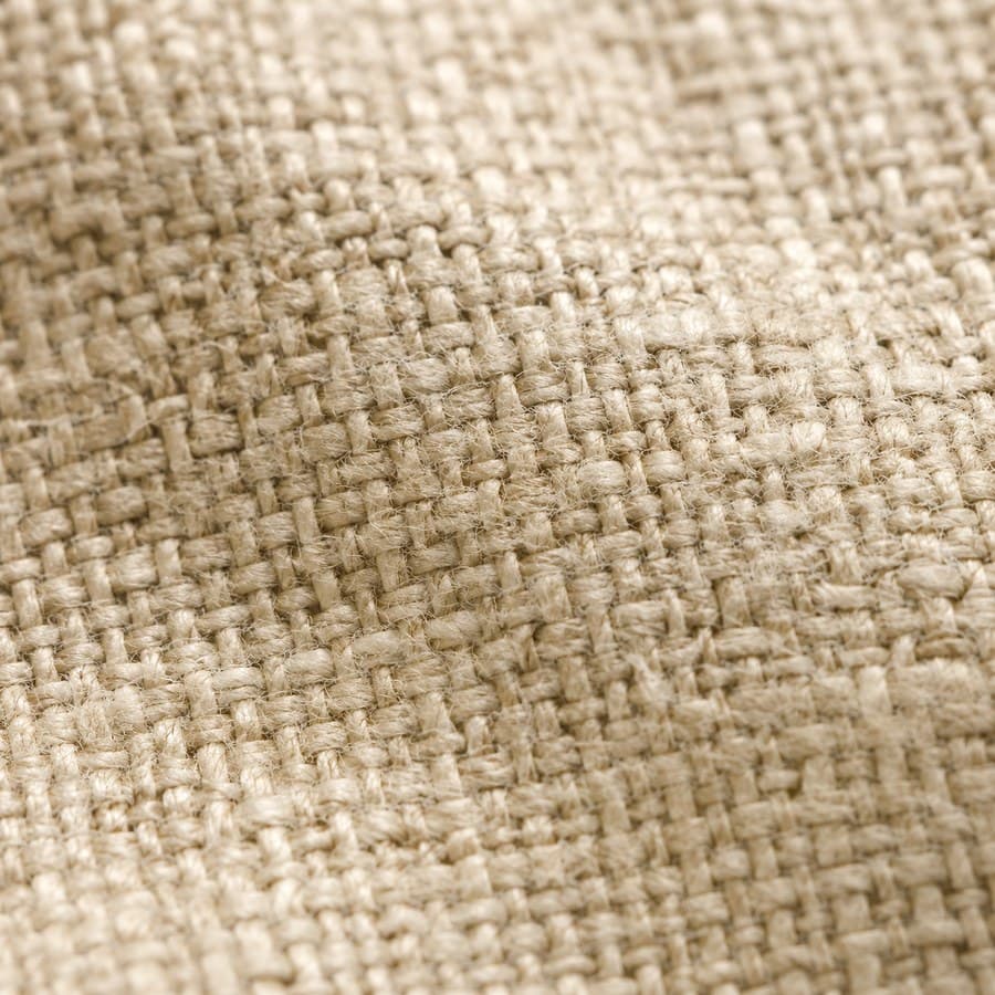 Woven cotton cloth at close range, warp and weft separated